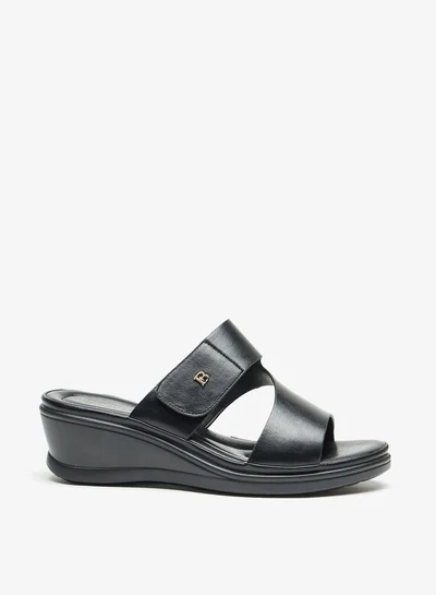 Flora Bella By Shoexpress Women's Solid Slip-On Sandals With Wedge Heels
