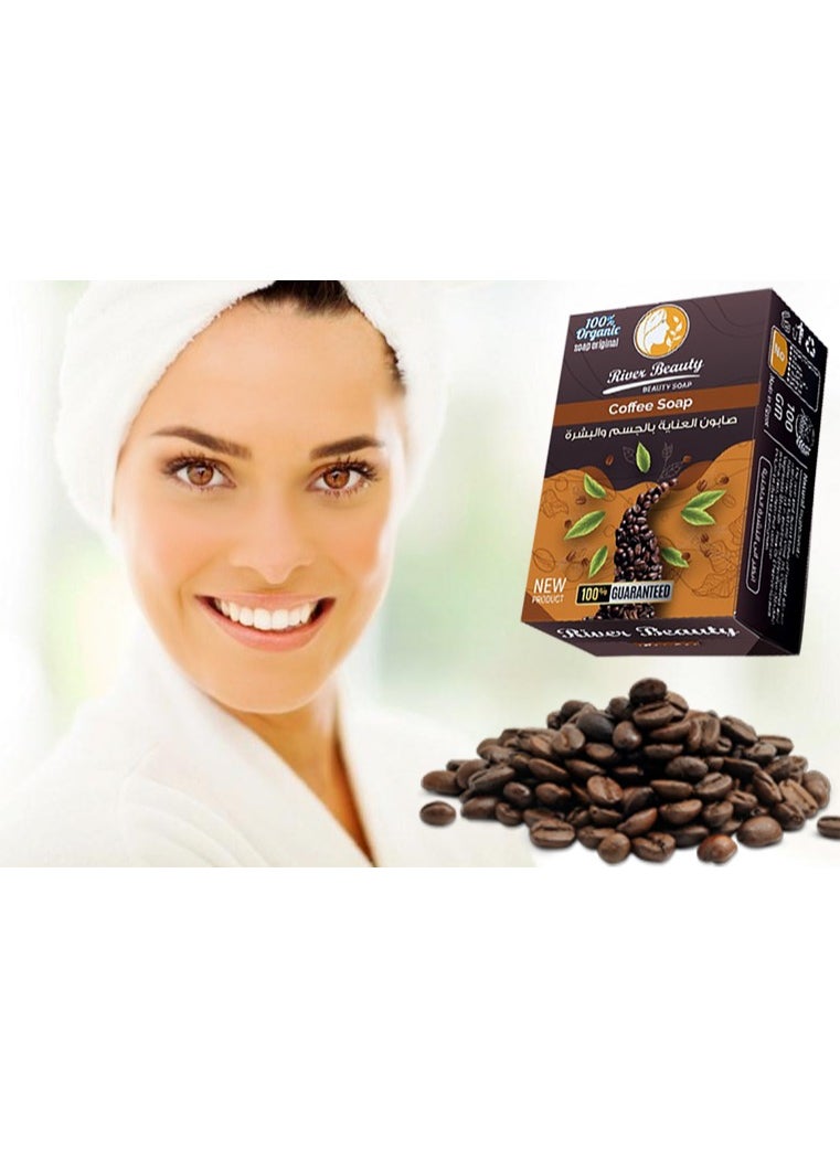 Natural Glycerin Soap with Coffee for Body and Skin - Helps Your Face and Body Anti Aging Contains Caffeine and Vitamin A, B & E