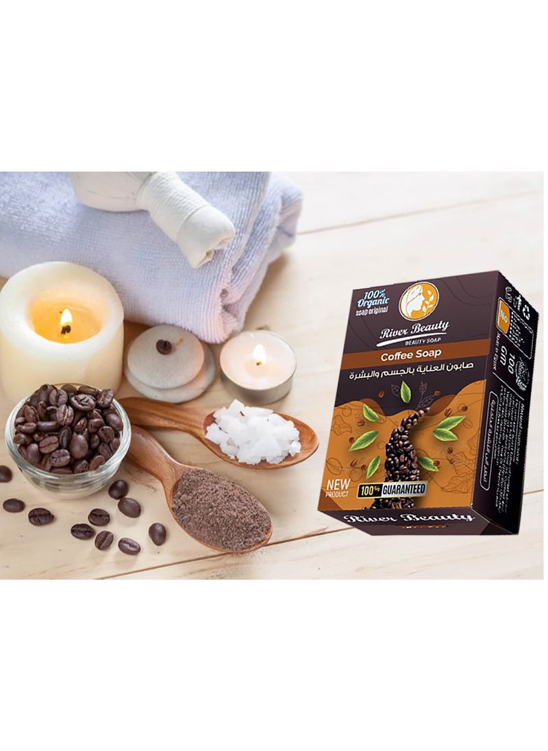 Natural Glycerin Soap with Coffee for Body and Skin - Helps Your Face and Body Anti Aging Contains Caffeine and Vitamin A, B & E