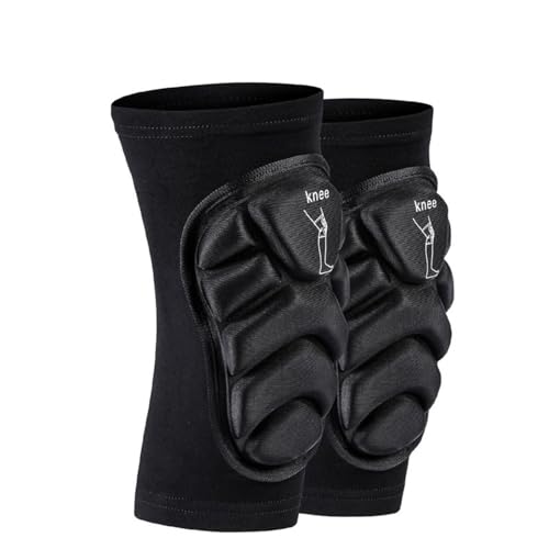 PISIQI Knee Pads Compression Leg Sleeve Knee Brace Sleeve Thickening Anti-Collision Sponge Thick EVA Foam Padding for Basketball, Football & Volleyball Hiking Wrestling Protector Gear (Black, Large) - Image 1