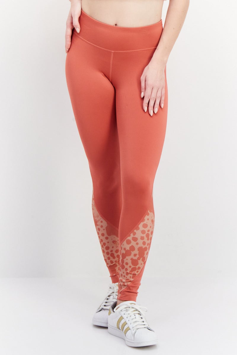 Reebok Women Sportswear Fit Training Leggings, Orange - Image 1