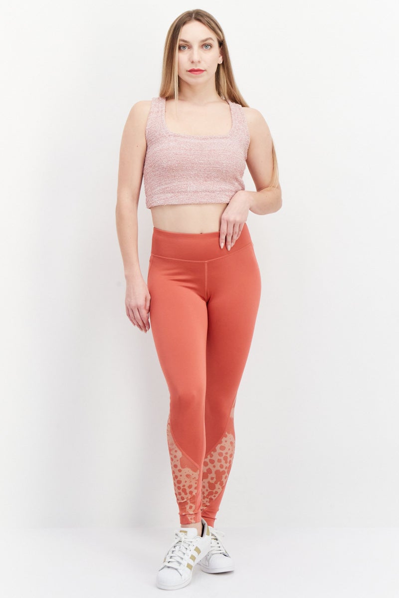 Reebok Women Sportswear Fit Training Leggings, Orange - Image 2