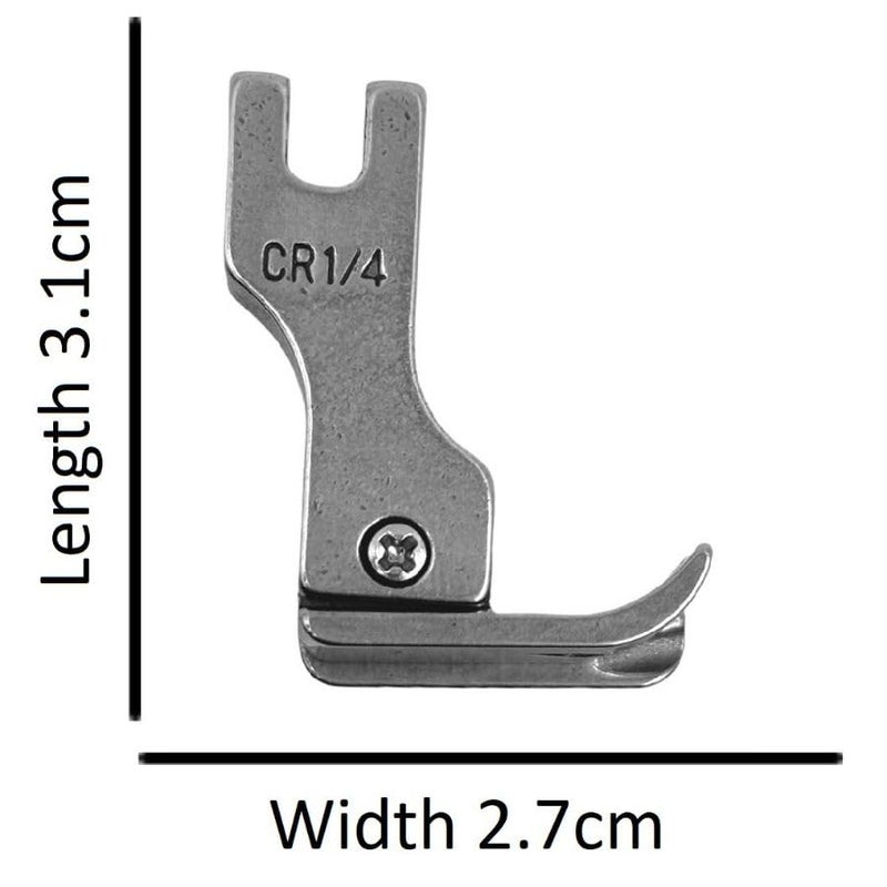 Zenith Metal Steel Pressure Foot Cr 1/4 NEW, for Industrial Sewing Machines Compatble with Industrial Model Brother, Jack, Juki Gemsy, Juki, Pfaff, Singer, Sunstar, Yamato + More (Silver) - Image 2