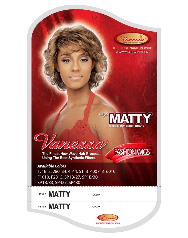 Vanessa MATTY (1B Off Black) - Vanessa Fashion Synthetic Full Wig - Image 5