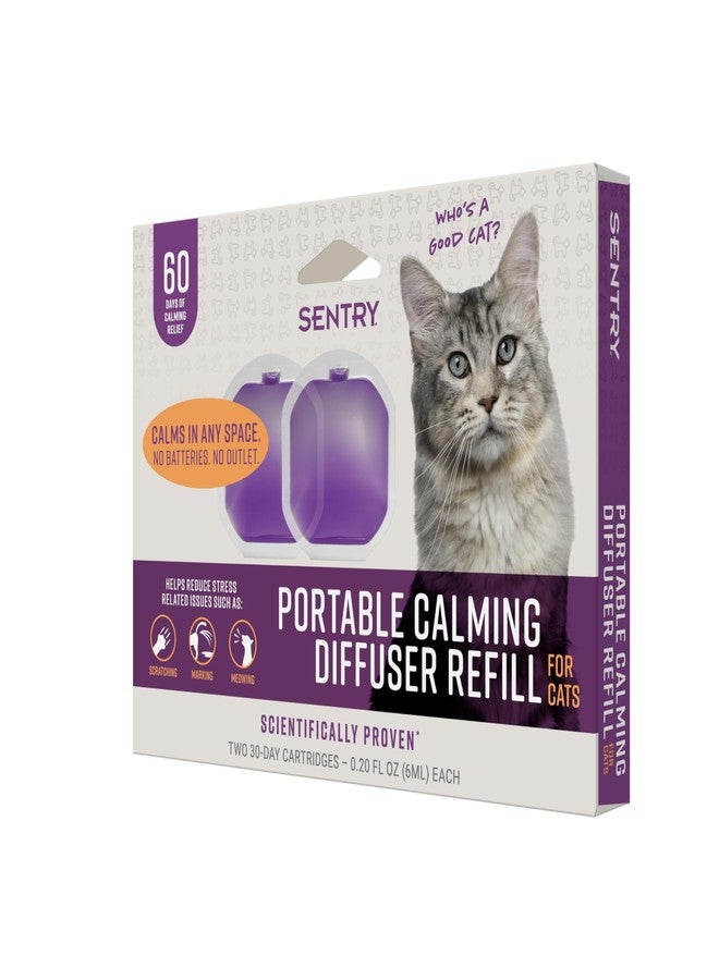 Sentry Behavior Portable Calming Diffuser Refill for Cats, Reduces Stress and Bad Behavior with Calming Phereomones, Easy-to-use Portable Design, 60 Day Release - Image 1