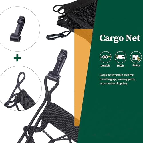 Omocyra Envelope Style Cargo Net Compatible with Chevrolet Chevy Tahoe, GMC Yukon New 2025 2024 2023 2022 2021 2020 2019 2018 2017 2016 2015 Upgraded SUV Trunk Premier Car Rear Tailgate Netting - Image 3