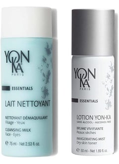 Yonka YonKa Travel Set Lait Nettoyant Facial Cleanser  Makeup Remover with Travel Lotion PS Hydrating Face Toner 