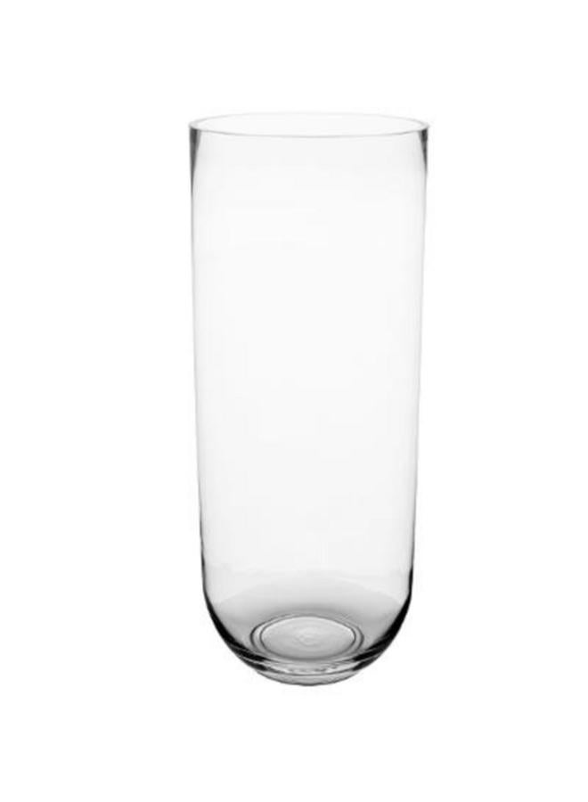 atmosphera Modern Design Decorative Cylindrical Shaped Glass Vase Clear 124286
