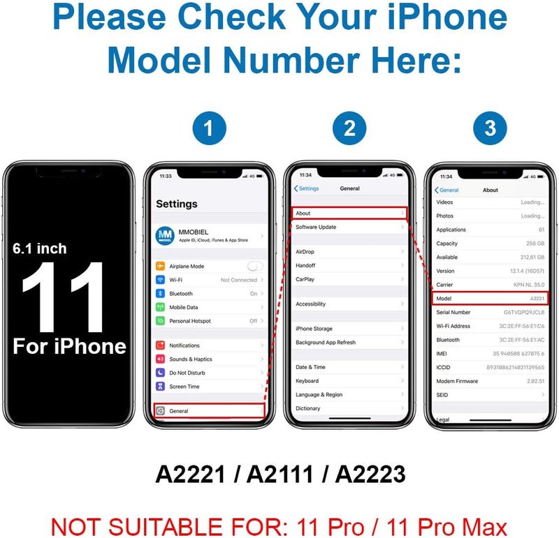 Mmobiel سماعة أذن MMOBIEL متوافقة مع آيفون 11 2019 بديل سماعة الأذن مع مفكات - Image 5