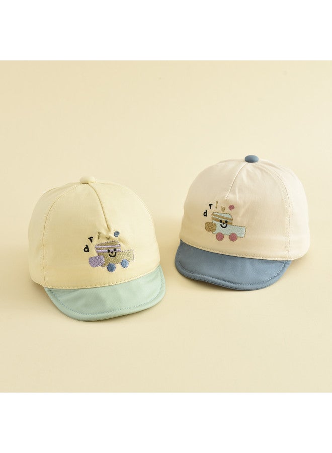 Bumblebee kids Sun Hat For Boys With Cartoon Embroidery - Outdoor Adjustable Toddler Cap - Image 4