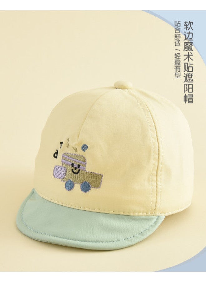 Bumblebee kids Sun Hat For Boys With Cartoon Embroidery - Outdoor Adjustable Toddler Cap - Image 1