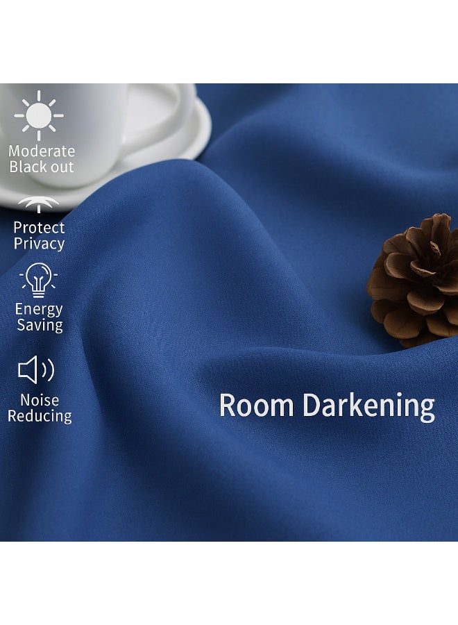 AMALI Elegant Blackout Curtains 2 Panel Set,16 Grommets, Size (L 274 x W 132) cm) for Living Room and Bedroom Shiny Polyester Fabric - Image 2