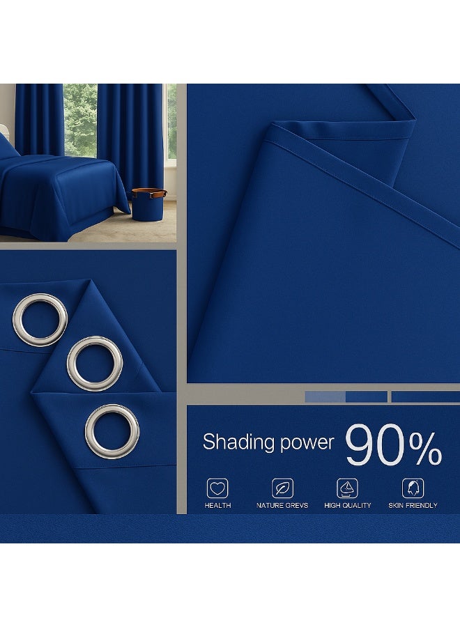 AMALI Elegant Blackout Curtains 2 Panel Set,16 Grommets, Size (L 274 x W 132) cm) for Living Room and Bedroom Shiny Polyester Fabric - Image 4