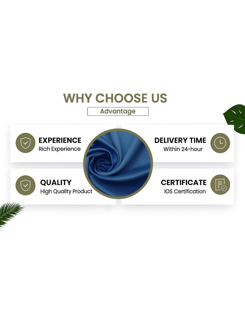 AMALI Elegant Blackout Curtains 2 Panel Set,16 Grommets, Size (L 274 x W 132) cm) for Living Room and Bedroom Shiny Polyester Fabric - Image 5