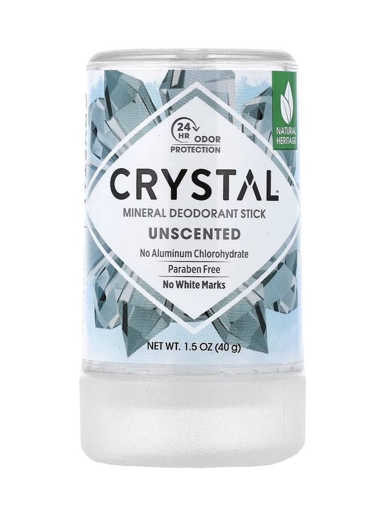 Crystal Mineral Deodorant Stick Unscented 1.5 oz (40 g) - Image 1