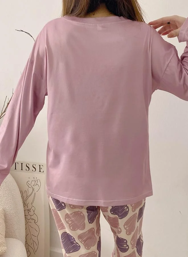 Take Two Take Two Women Graphic Print T-Shirt and Pyjama Set