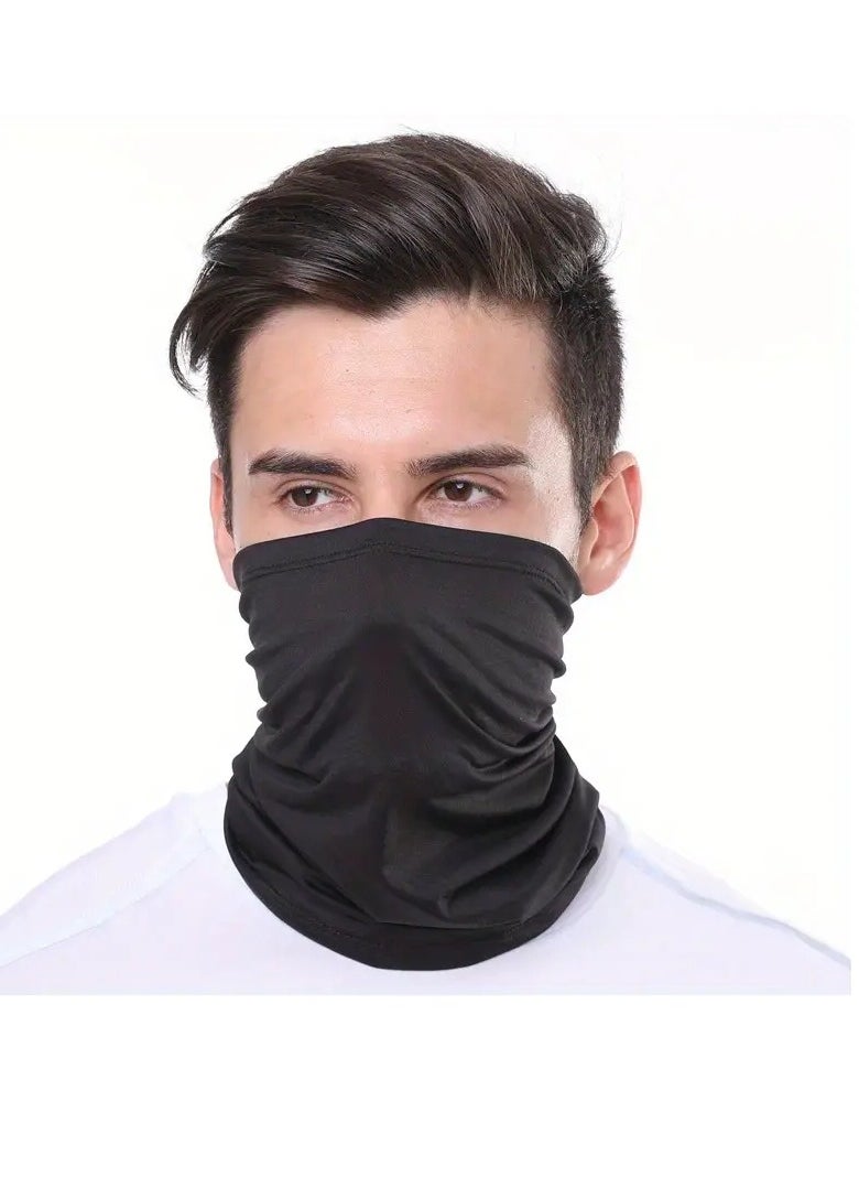 PAMEER Sunlight UV Protection Neck Scarf Bandana, Headwear Balaclava, Face Cover Neck Gaiter Scarf, and Ice Silk Cooling Arm Sleeves With Thumb Holes for Sun Wind Dust Protection for Outdoor Works  - Image 2