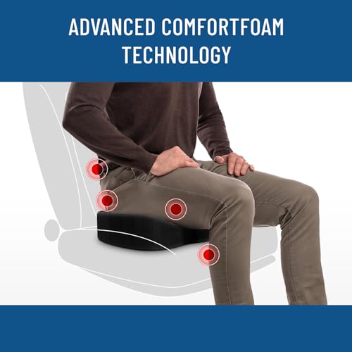 Everlasting Comfort وسادة مقعد ميموري فوم موصى بها من الطبيب للكرسي المكتبي والسيارة - ملحقات مكتبية مريحة - وسائد لتخفيف ألم العصعص، وعلاج عرق النسا ودعم الظهر - Image 2