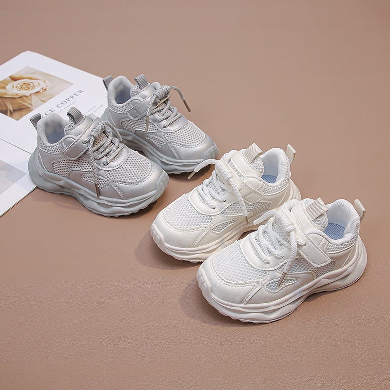 2025 Spring Breathable Mesh Surface Children'S Swivel Buckle Trendy Shoes Boys And Primary School Students Sneaker Girls Casual Running Shoes - Image 2