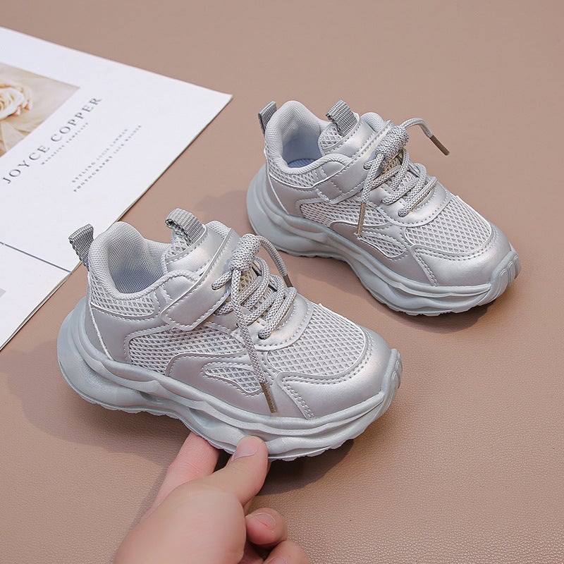 2025 Spring Breathable Mesh Surface Children'S Swivel Buckle Trendy Shoes Boys And Primary School Students Sneaker Girls Casual Running Shoes - Image 3