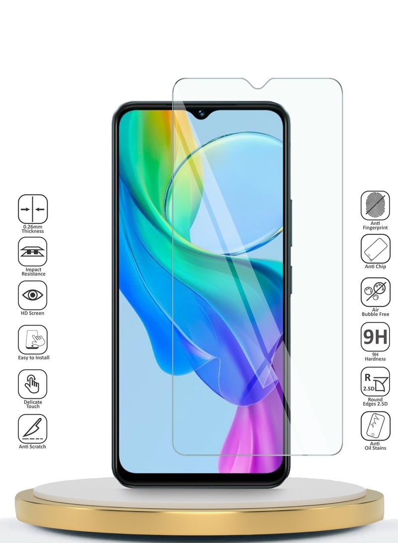 دبليو تيك واقي شاشة من الزجاج المقوى Vivo Y03 4G 2024 Premium Series 9H 2.5D (MSG9CN) - شفاف - Image 2