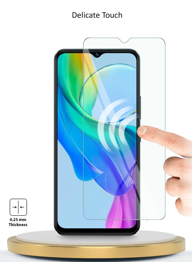 دبليو تيك واقي شاشة من الزجاج المقوى Vivo Y03 4G 2024 Premium Series 9H 2.5D (MSG9CN) - شفاف - Image 4