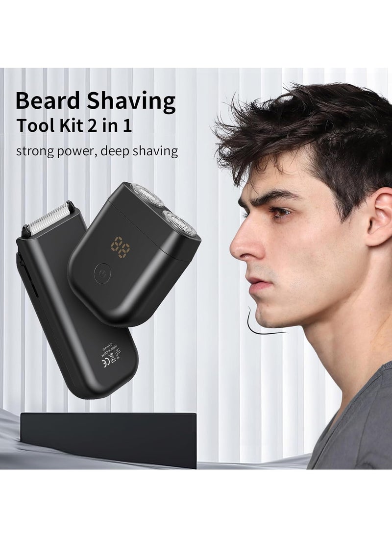 ENSSU - ENSSU 2-in-1 Beard Trimmer & Electric Shaver for Men, USB Rechargeable Facial Hair Clipper, Body Groomer, Portable Travel Razor, Precision Hair Trimmer For Face & Body - Image 1