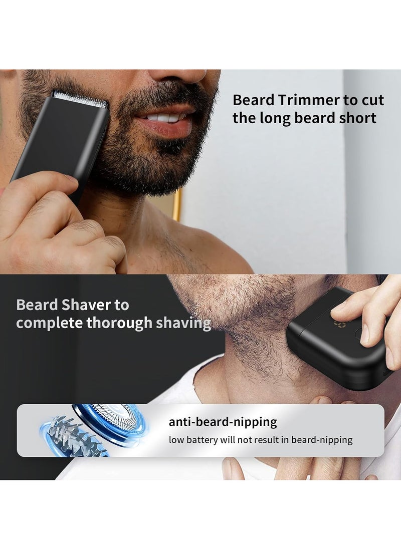ENSSU - ENSSU 2-in-1 Beard Trimmer & Electric Shaver for Men, USB Rechargeable Facial Hair Clipper, Body Groomer, Portable Travel Razor, Precision Hair Trimmer For Face & Body - Image 1