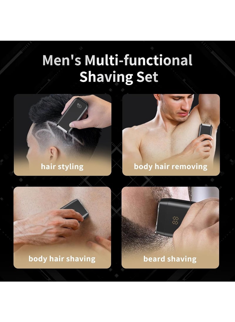 ENSSU - ENSSU 2-in-1 Beard Trimmer & Electric Shaver for Men, USB Rechargeable Facial Hair Clipper, Body Groomer, Portable Travel Razor, Precision Hair Trimmer For Face & Body - Image 1
