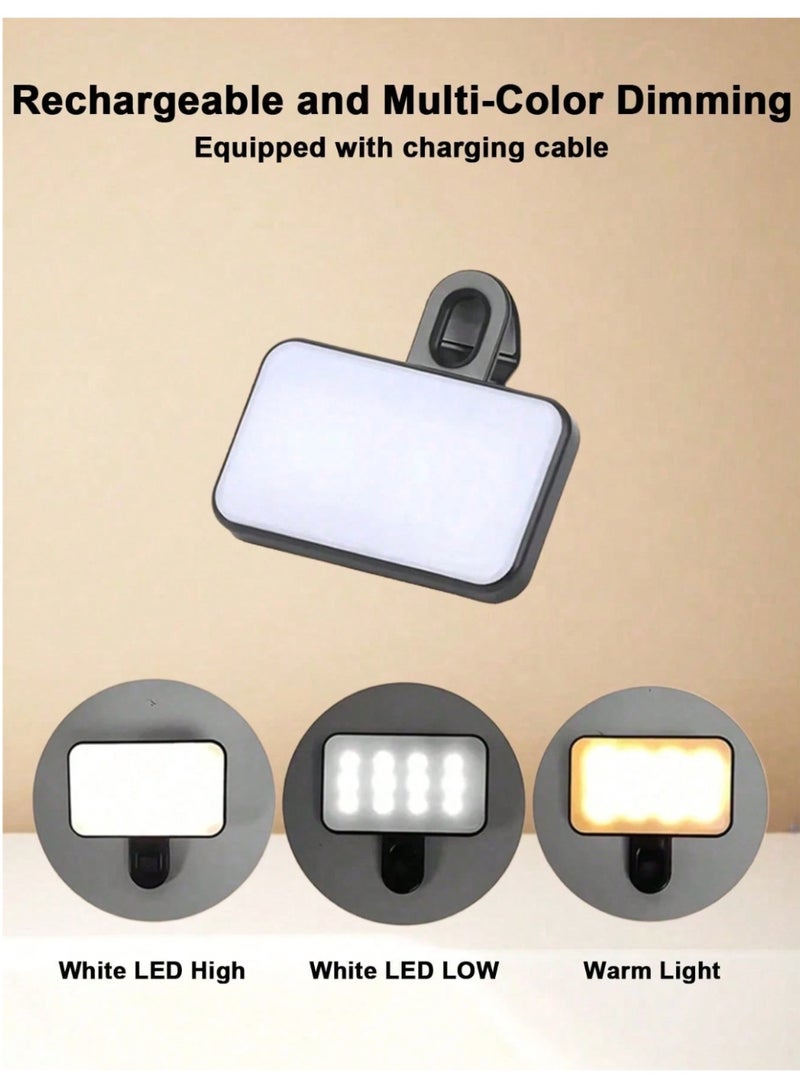 Selfie Light | LED Video Light | Clip-On Light | Portable Lighting | Streaming Light | Phone Light | Camera Light | Rechargeable LED Light - Image 3