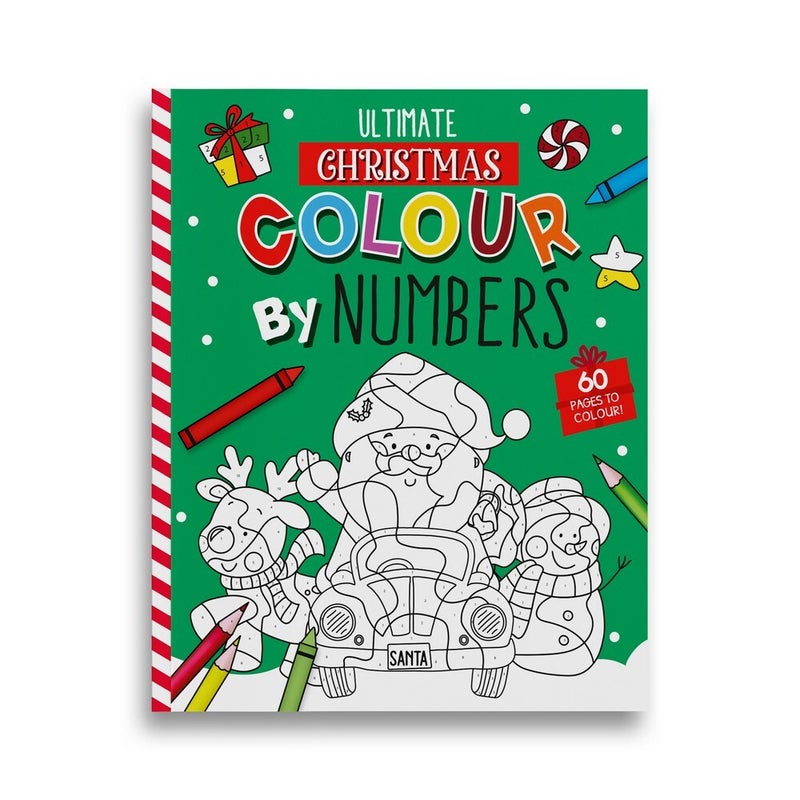 Eurowrap Christmas Colour by Numbers Book – Festive Holiday Activity Book for Kids, Creative Fun, Seasonal Gifting, Christmas Celebration, and Holiday Crafting Entertainment - Image 1