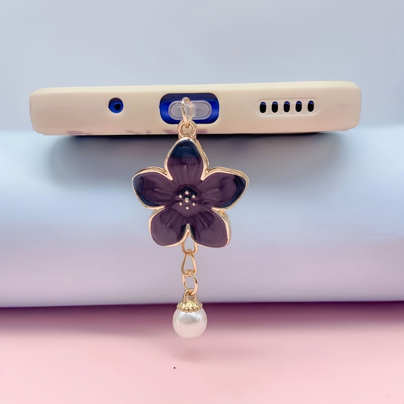 Unisex Pink Alloy Dust Plug Type C iPhone Charging Port Cover Couple Gift - Image 1