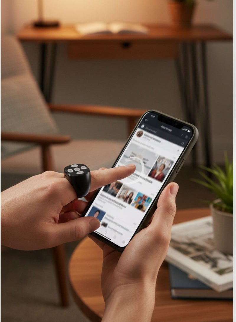 Wireless Remote Phone Control Ring/Wearable Controller – Bluetooth Connectivity, iOS/Android Compatible, Perfect for Selfie Taking, TikTok Browsing, and E-Book Reading. - Image 2