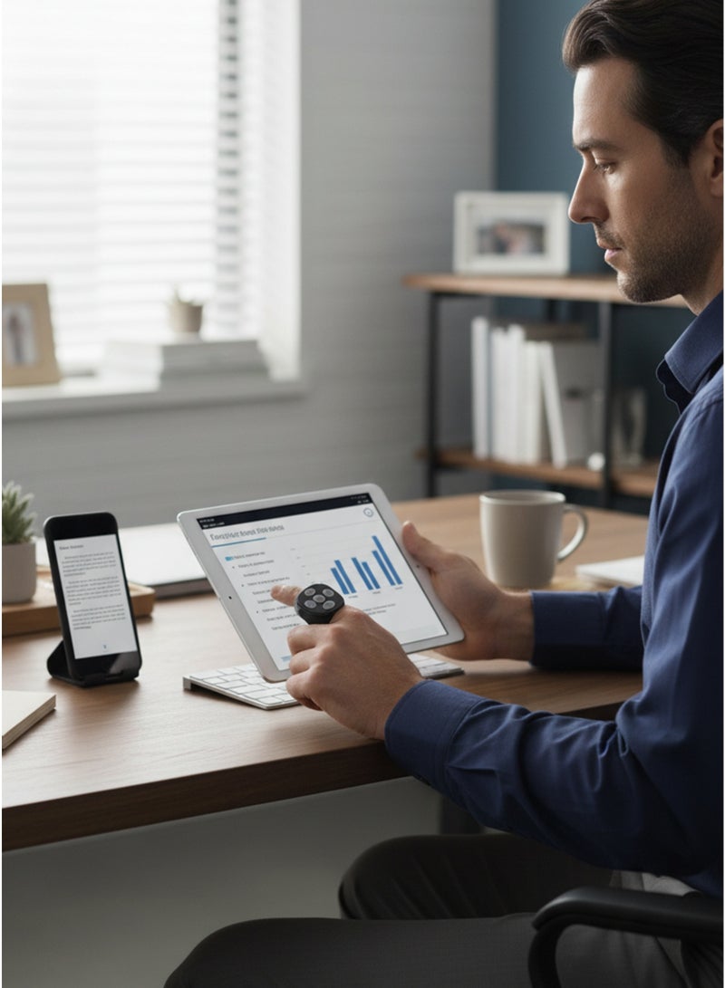 Wireless Remote Phone Control Ring/Wearable Controller – Bluetooth Connectivity, iOS/Android Compatible, Perfect for Selfie Taking, TikTok Browsing, and E-Book Reading. - Image 5