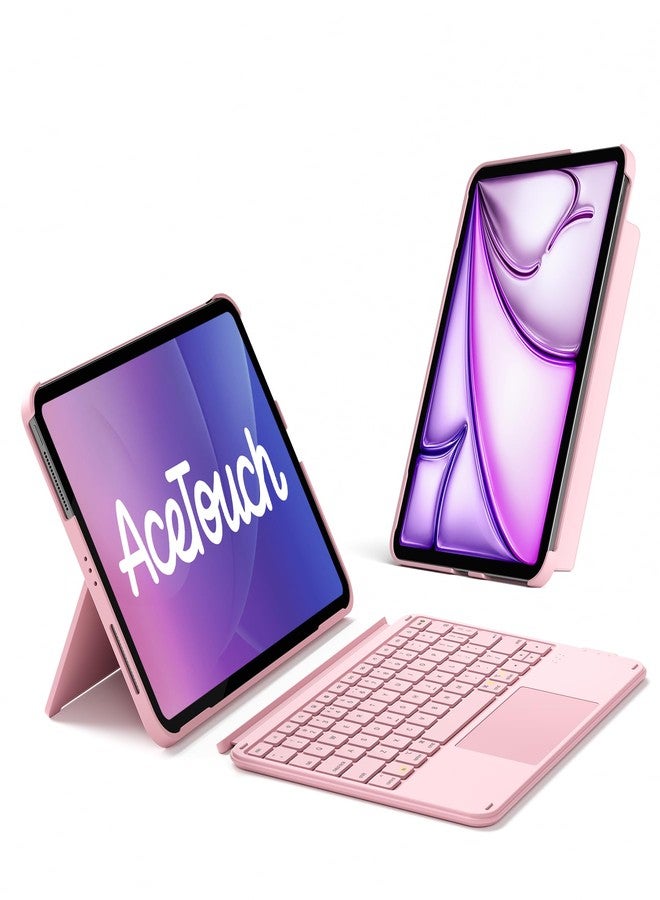 Inateck for iPad 10th Generation Case with Keyboard,Ultralight iPad Keyboard Case for iPad 10 Gen,iPad Air 6 2024,iPad Air 5/4 10.9",iPad Pro 11 4/3/2/1,Detachable Keyboard with Touchpad, KB04122 Pink - Image 1