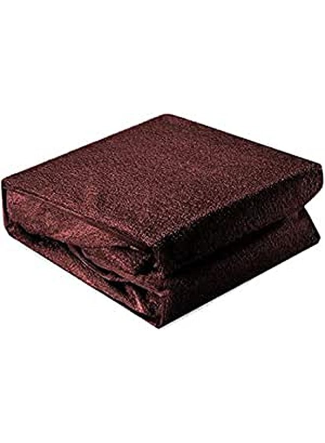 Melton Mattress Cover Turkish Style with PVC Insulation Layer Brown 150cm