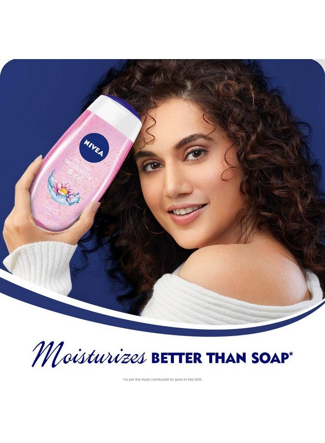NIVEA Waterlily & Oil Shower Gel, 250 ml with Free Loofah - Image 2