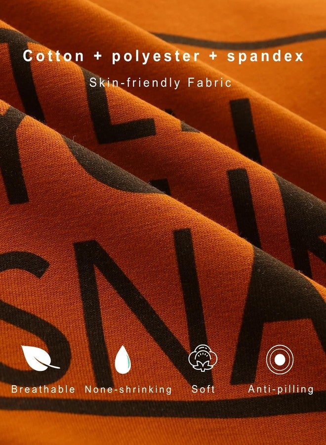 Babymine 12-18 Months Boys Clothes Baby Clothes Long Sleeve Letter Print Sweatshirt with Elastic Waist pants Set Outfit Brown - Image 3