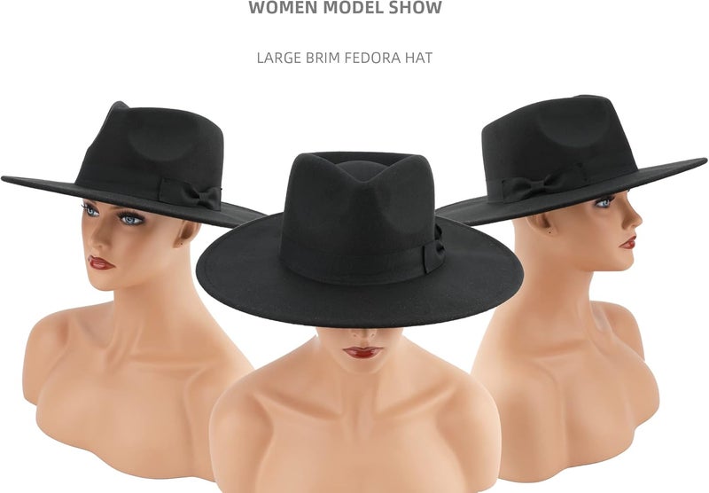 Pro Celia Big Wide Brim Women Fedora Hat - Image 4