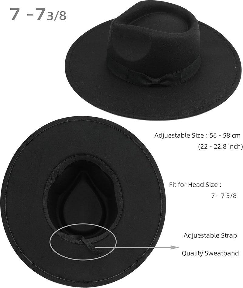 Pro Celia Big Wide Brim Women Fedora Hat - Image 3