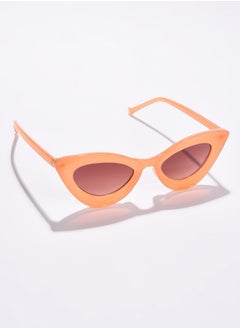 Haute Sauce Brown Lens Orange Cateye Sunglasses  - Image 1