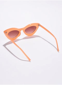 Haute Sauce Brown Lens Orange Cateye Sunglasses  - Image 4