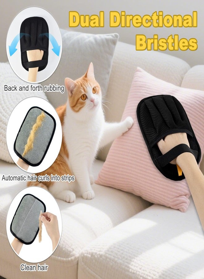 Deisunpet 2 PCS 2025 Upgraded Five-Finger Pet Hair Remover Electrostatic Gloves, Pet Hair Removal Glove for Dog Cat Grooming, Durable Dogs Cats Hair Removal Tool for Furniture Car Couch Carpet Clothes - Image 4