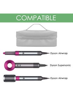 Linkidea Travel Carry Case Compatible With Dyson Airwrap Styler Portable Hanging Hair Dryer Curler Straightener Organizer Travel Bag With Hook (Gray)  - Image 5