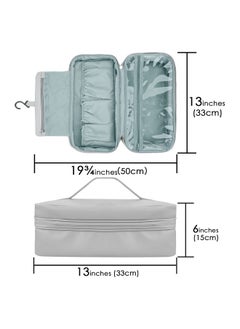 Linkidea Travel Carry Case Compatible With Dyson Airwrap Styler Portable Hanging Hair Dryer Curler Straightener Organizer Travel Bag With Hook (Gray)  - Image 4