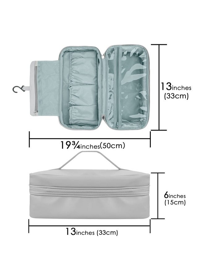 Linkidea Travel Carry Case Compatible With Dyson Airwrap Styler Portable Hanging Hair Dryer Curler Straightener Organizer Travel Bag With Hook (Gray)  - Image 4