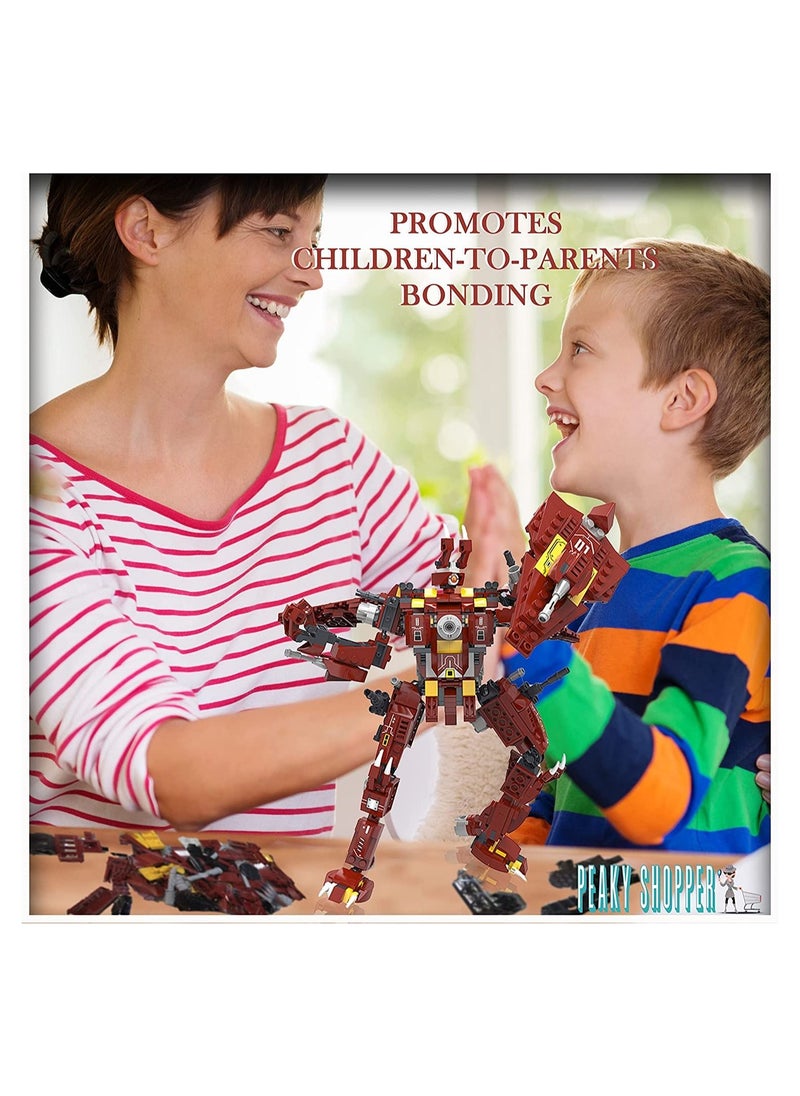 PEAKY KIDS Dinosaur Transformer Model Building Blocks Collectible 3D Building Micro Mini Blocks Bricks Set  - Image 3