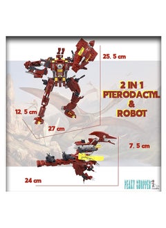 PEAKY KIDS Dinosaur Transformer Model Building Blocks Collectible 3D Building Micro Mini Blocks Bricks Set  - Image 2