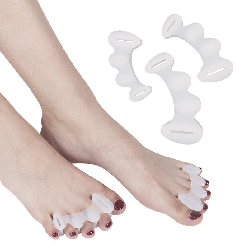 Pure silicone three-hole hallux valgus aligner, toe overlap separator (a pair of S sizes) - Image 2
