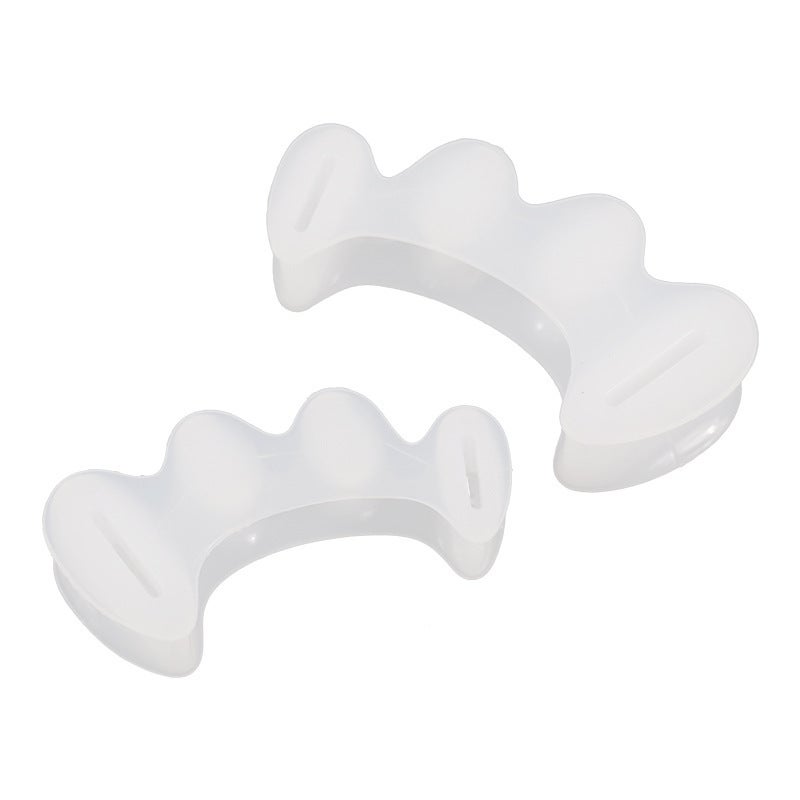 Pure silicone three-hole hallux valgus aligner, toe overlap separator (a pair of S sizes) - Image 1